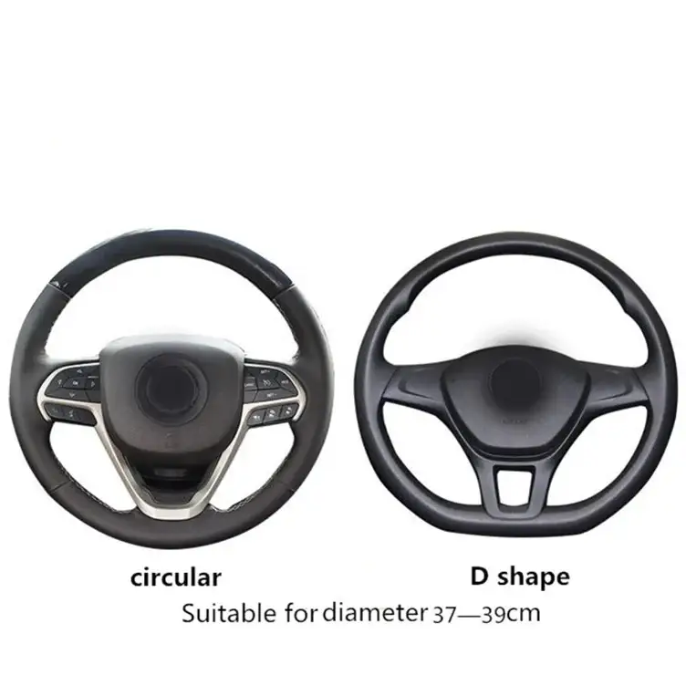 Universal 37/38cm Non-Slip Embossed Leather Car Steering Wheel Cover (3 colours available) Habicare