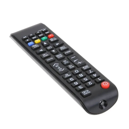 Black 9eight5 Universal Smart TV Remote control with multiple buttons, designed for easy TV operation and compatibility with various models.