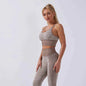 Seamless Snake Print Yoga Set for Women - Moisture-Wicking 2-Piece Activewear | Fitness Outfit