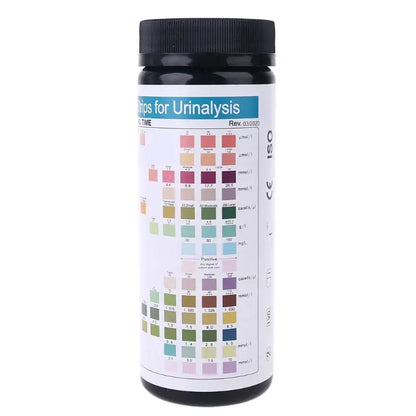 Habicare URS-14 personal health test strips for urinalysis, 100 urine reagent test paper strips for health monitoring