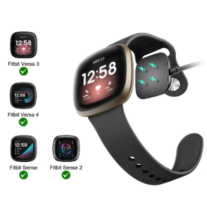 Charger Dock for Fitbit Versa 3/4 & Sense 1/2 (USB & Type C) Habicare