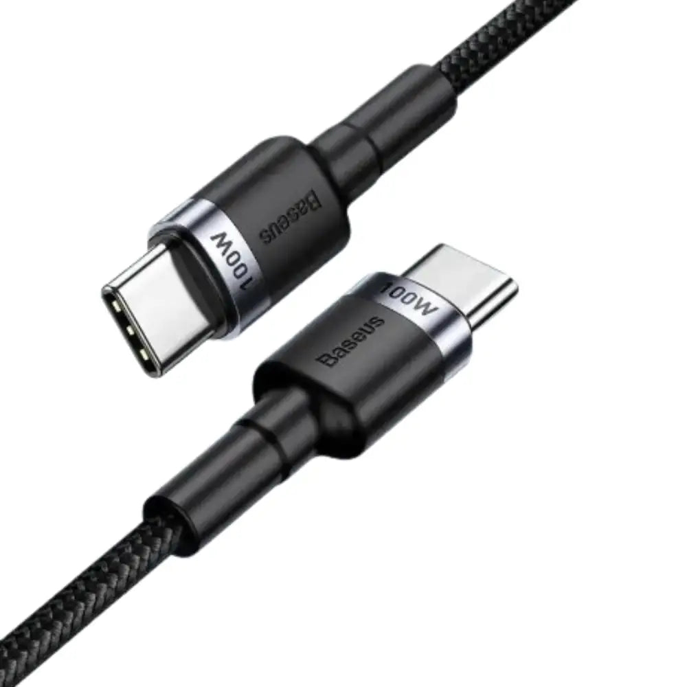 Habicare 9eight5 USB-C PD Charger Cord for iPhone 15/16 and MacBook, showing the black charging cable and connectors.