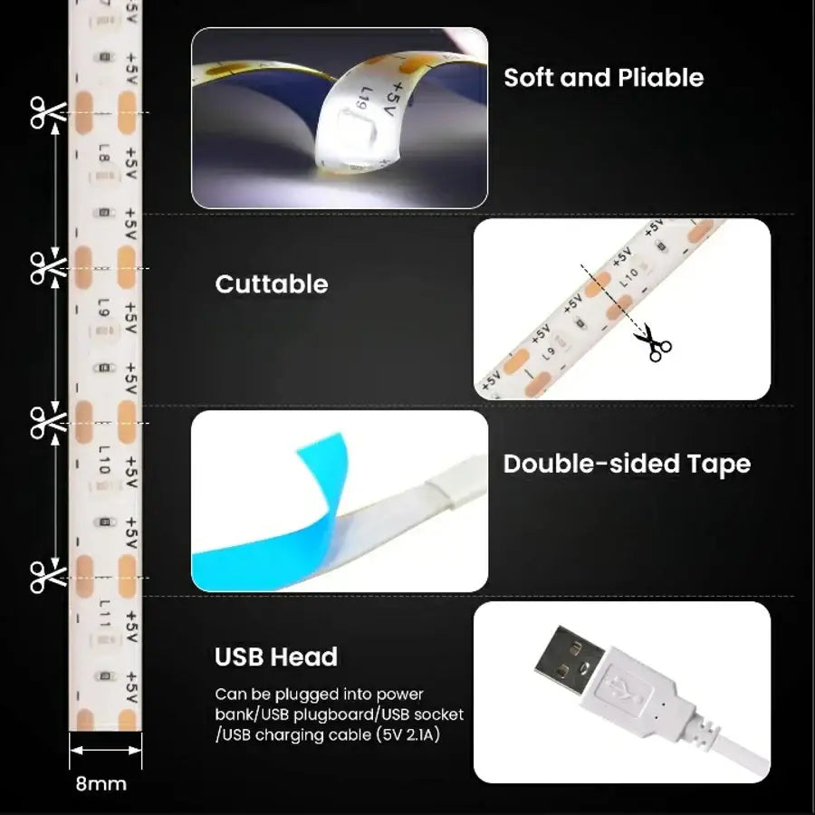 USB LED Strip Light (multiple options available) Habicare