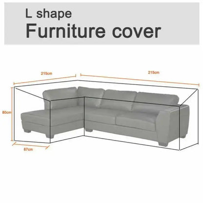V/L-Shape Waterproof Garden Sofa Cover – Rattan Corner Furniture Protector (different sizes available) Habicare