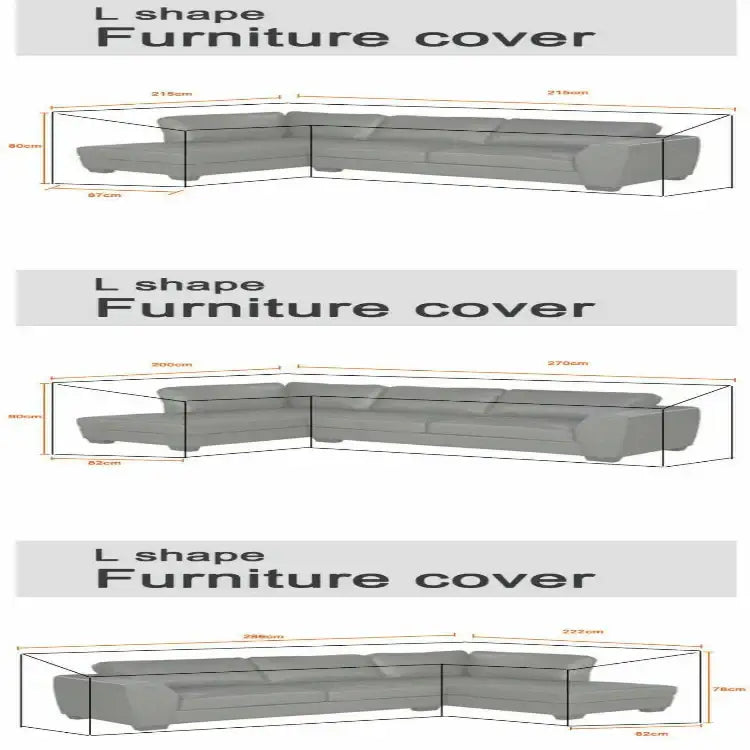 V/L-Shape Waterproof Garden Sofa Cover – Rattan Corner Furniture Protector (different sizes available) Habicare