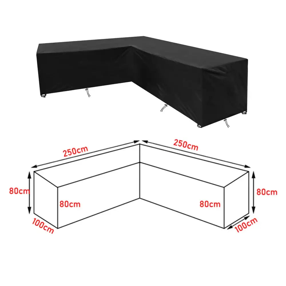 V/L-Shape Waterproof Garden Sofa Cover – Rattan Corner Furniture Protector (different sizes available) Habicare