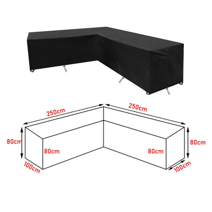 V/L-Shape Waterproof Garden Sofa Cover – Rattan Corner Furniture Protector (different sizes available) Habicare
