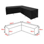 V/L-Shape Waterproof Garden Sofa Cover – Rattan Corner Furniture Protector (different sizes available) Habicare