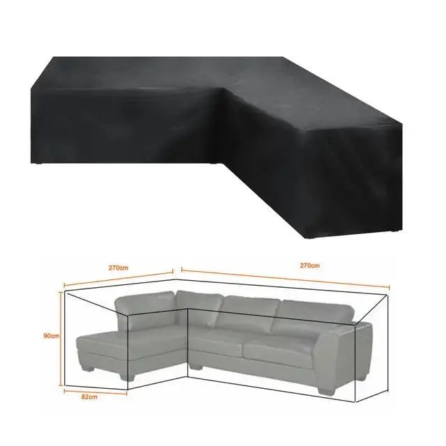 V/L-Shape Waterproof Garden Sofa Cover – Rattan Corner Furniture Protector (different sizes available) Habicare