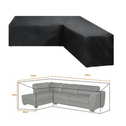 V/L-Shape Waterproof Garden Sofa Cover – Rattan Corner Furniture Protector (different sizes available) Habicare