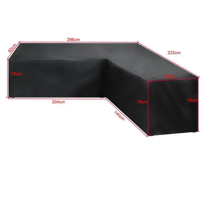 V/L-Shape Waterproof Garden Sofa Cover – Rattan Corner Furniture Protector (different sizes available) Habicare