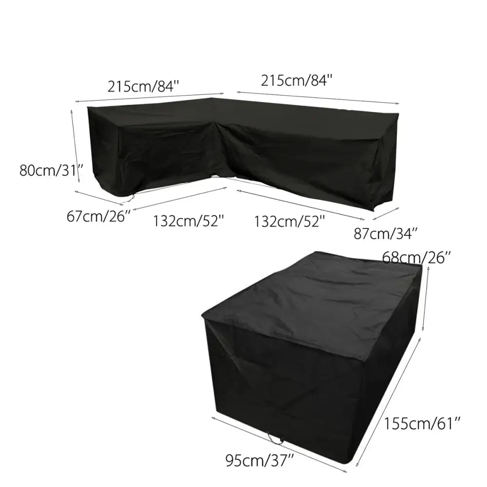 V/L-Shape Waterproof Garden Sofa Cover – Rattan Corner Furniture Protector (different sizes available) Habicare
