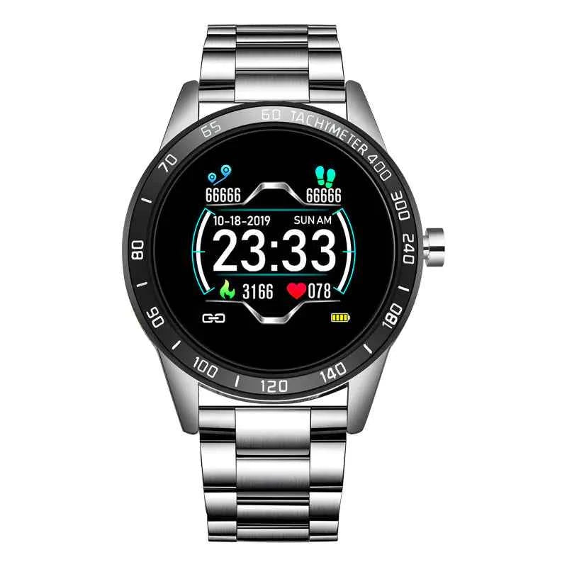 Multi-Functional Smart Watch with Steel Band - Business Style Alloy Case | Black, Gold, Silver