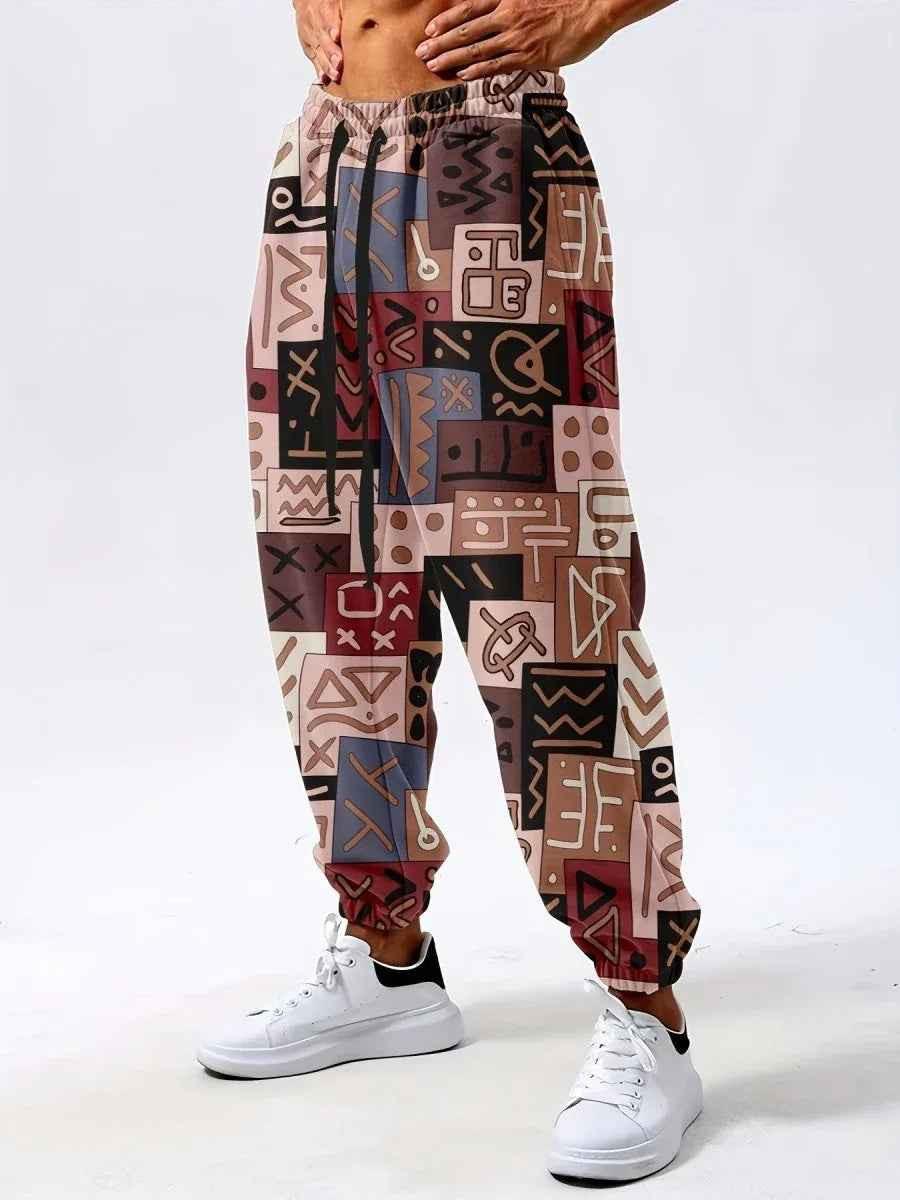 Vibrant Print Men's Sweatpants