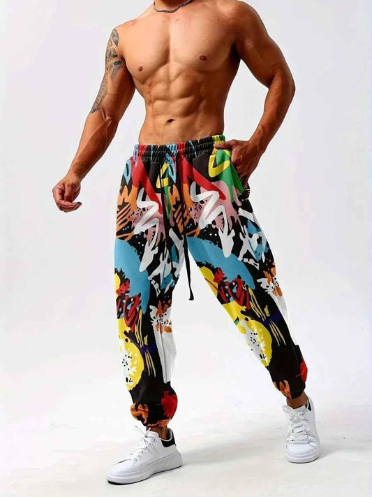 Vibrant Print Men's Sweatpants