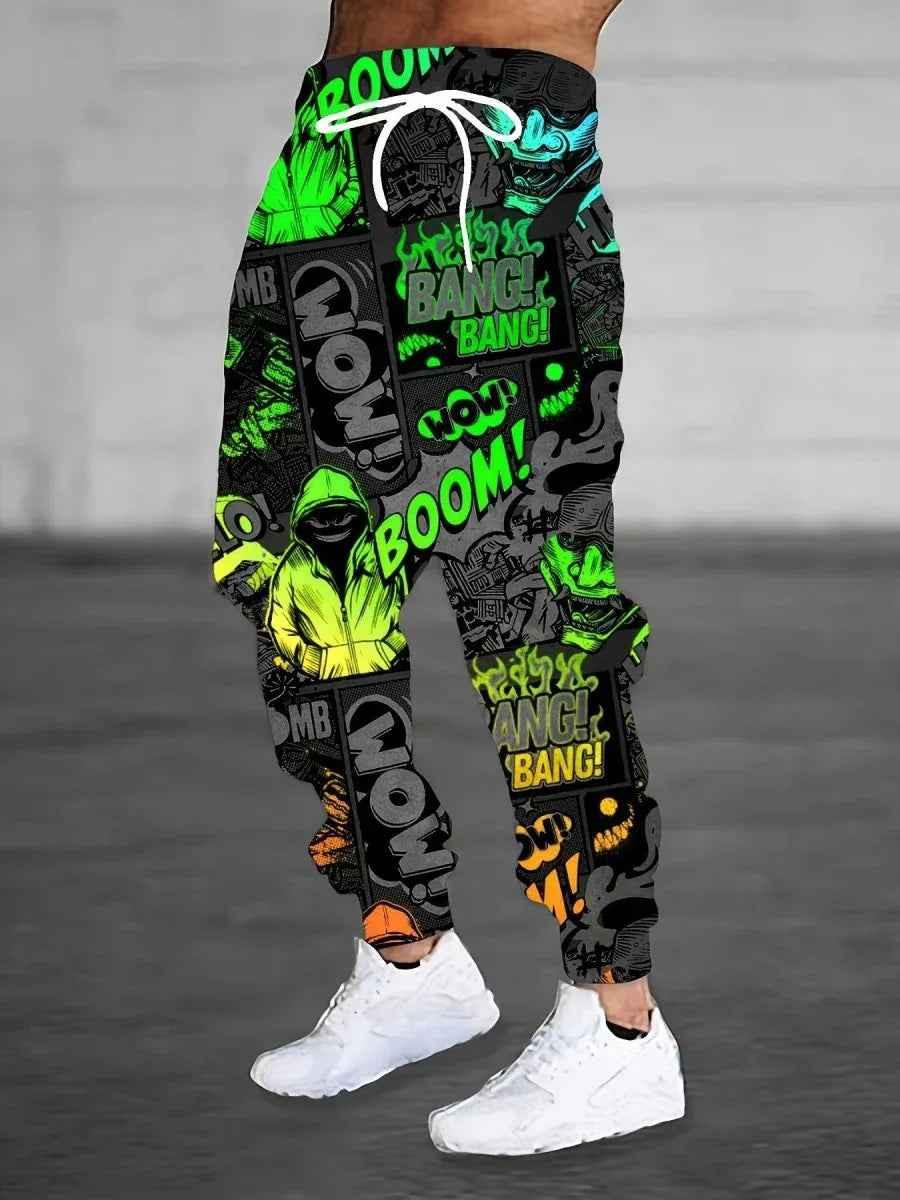 Vibrant Print Men's Sweatpants