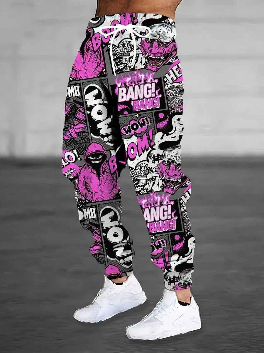 Vibrant Print Men's Sweatpants
