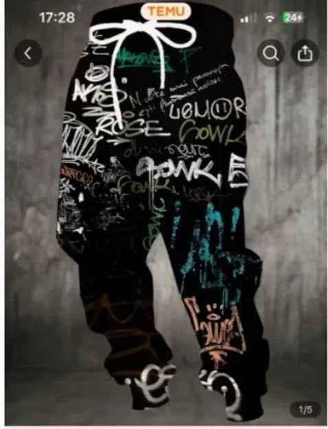 Vibrant Print Men's Sweatpants
