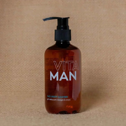 VITAMAN Australia face and body cleanser in a white bottle, suitable for daily face cleansing and skin refreshment.