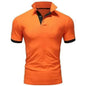 Men's Casual Cotton Polo Shirt - Slim Fit Short Sleeve Polo for Meetings and Events | Plus Size Available