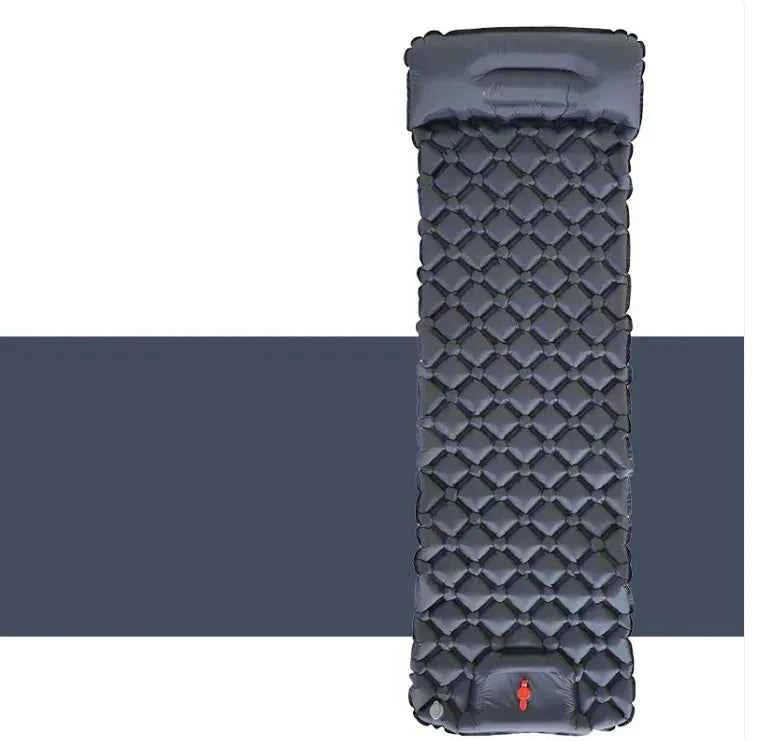 Outdoor Camping Press Inflatable Sleeping Pad - Lightweight Mat with Built-In Pillow