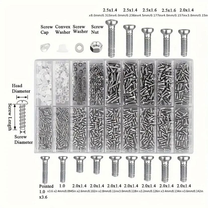 Watch, Sunglasses & Electronics Screw Set x 1,000 That Watch Shop