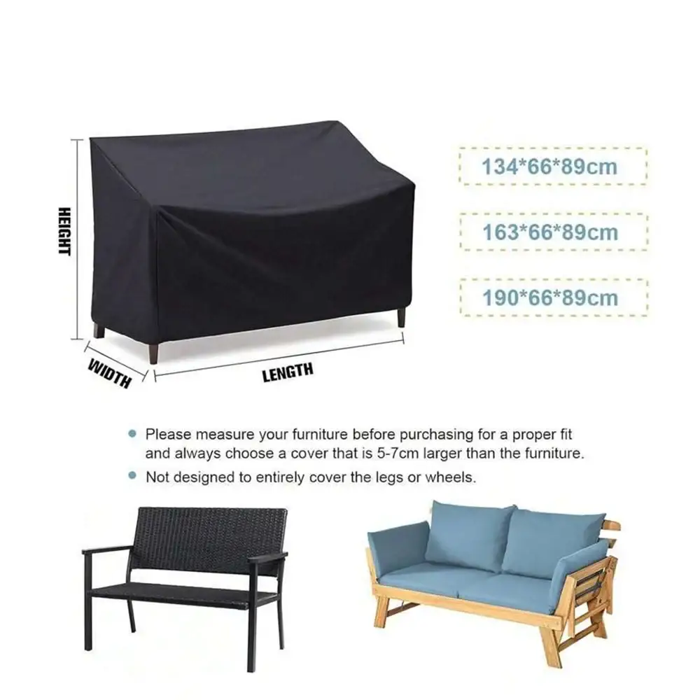 Waterproof Outdoor Bench Cover – Dustproof, UV-Resistant (3 sizes available) Habicare