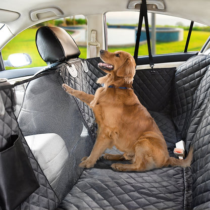 WATERPROOF PET CAR BACK SEAT PROTECTOR WITH MESH POCKET dealonline.co.nz