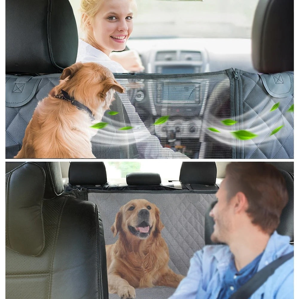 WATERPROOF PET CAR BACK SEAT PROTECTOR WITH MESH POCKET dealonline.co.nz