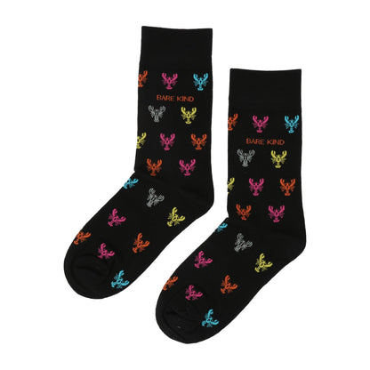 Save the Lobster Small Motif Bamboo Socks Barekind NZ