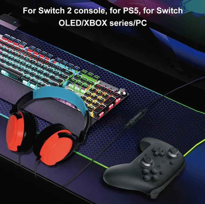 Wired Gaming Headset with Microphone & Volume Control