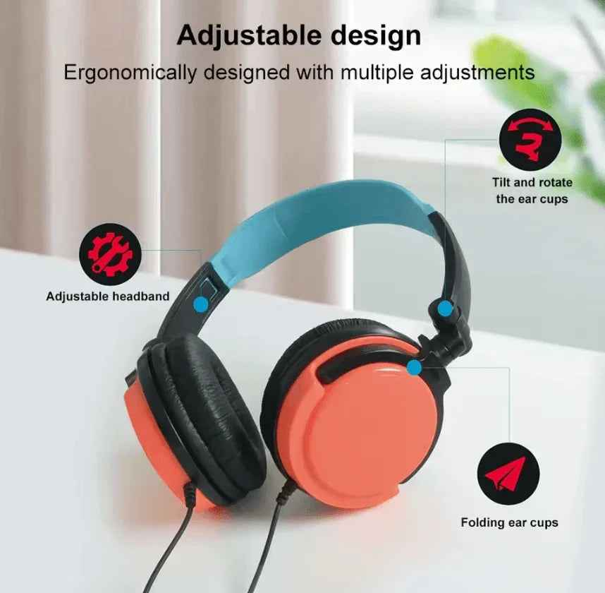 Wired Gaming Headset with Microphone & Volume Control