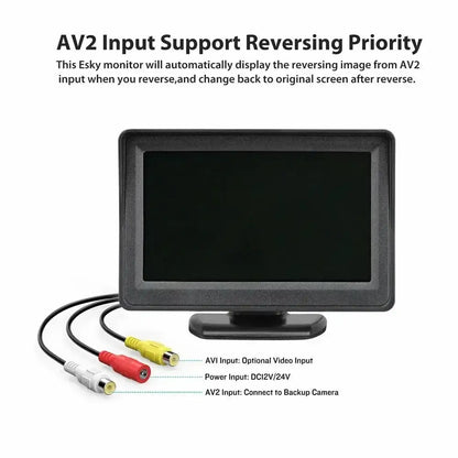 Wireless 4.3" Rear View Monitor & Parking Kit Habicare