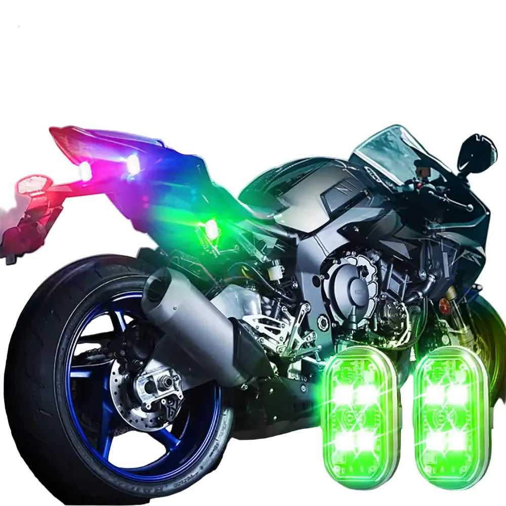 Wireless LED Strobe Lights – 8-Color Rechargeable Anti-Collision Warning Lights Habicare