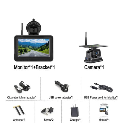 Wireless Solar – 5" Rear View Monitor Habicare