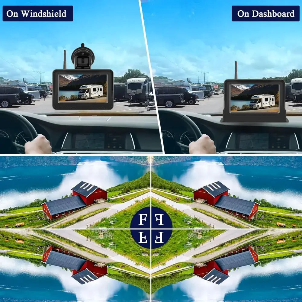 Wireless Solar – 5" Rear View Monitor Habicare
