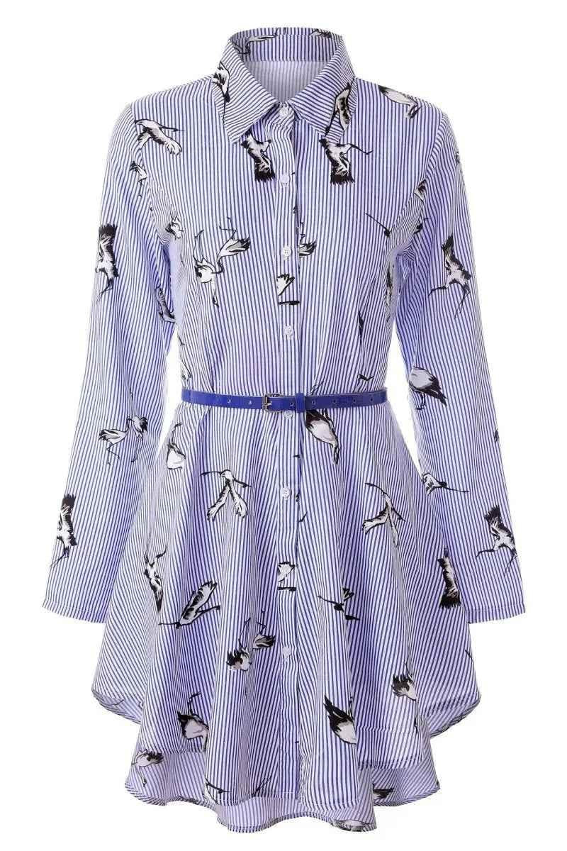 Women's Bold Stripe Blouse Dress