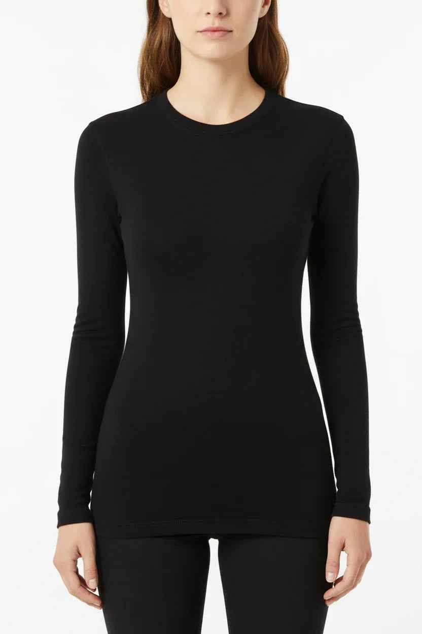 Women's 100% Merino Wool Base Layer Top - 180gsm 17.5 Micron, Long Sleeve | Activewear