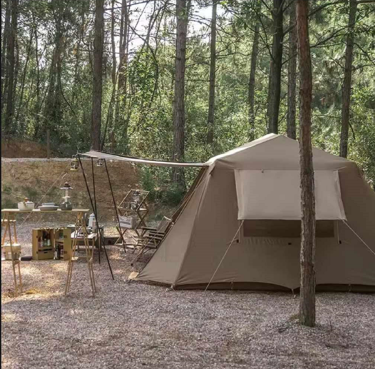 Family Tent Automatic Tent –Double Layers PU3000+ Waterproof,Two Bedroomsu LCF01620 ECOTREK