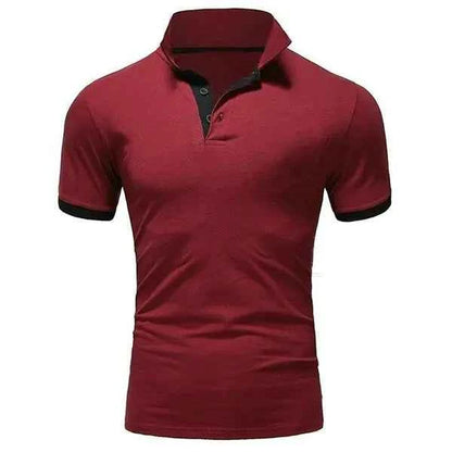 Men's Casual Cotton Polo Shirt - Slim Fit Short Sleeve Polo for Meetings and Events | Plus Size Available