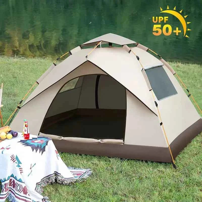 Portable Beach Tent - UV Protection Sun Shelter for 2-4 People | Quick Setup Foldable Camping Tent