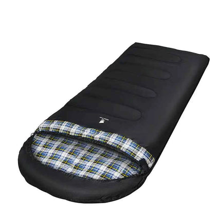Large Winter Flannel Sleeping Bag - 220x100cm Warm Thickened Camping Sleeping Bag | Envelope Design