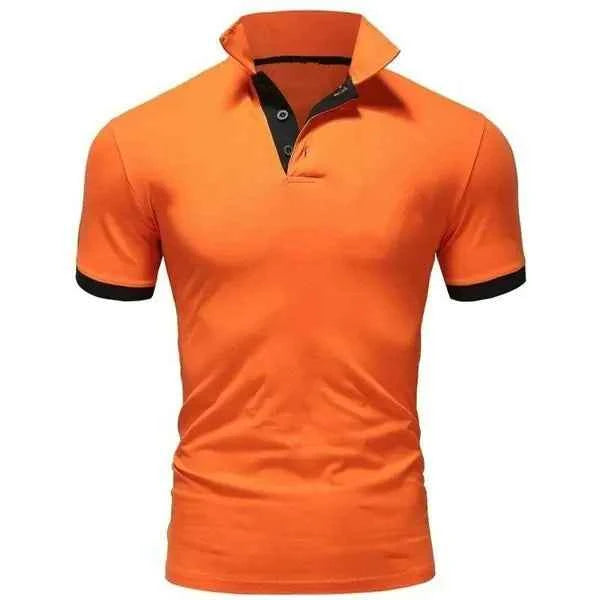Men's Casual Cotton Polo Shirt - Slim Fit Short Sleeve Polo for Meetings and Events | Plus Size Available