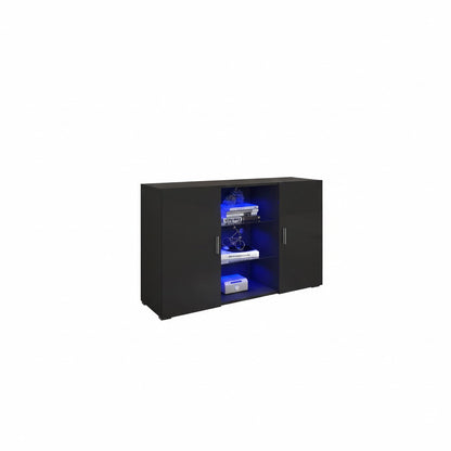 Zara Black RGB LED Lighting Side Stand sue-e furniture