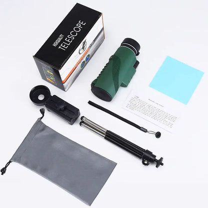 Zoom Monocular Telescope with Tripod & Phone Clip Habicare